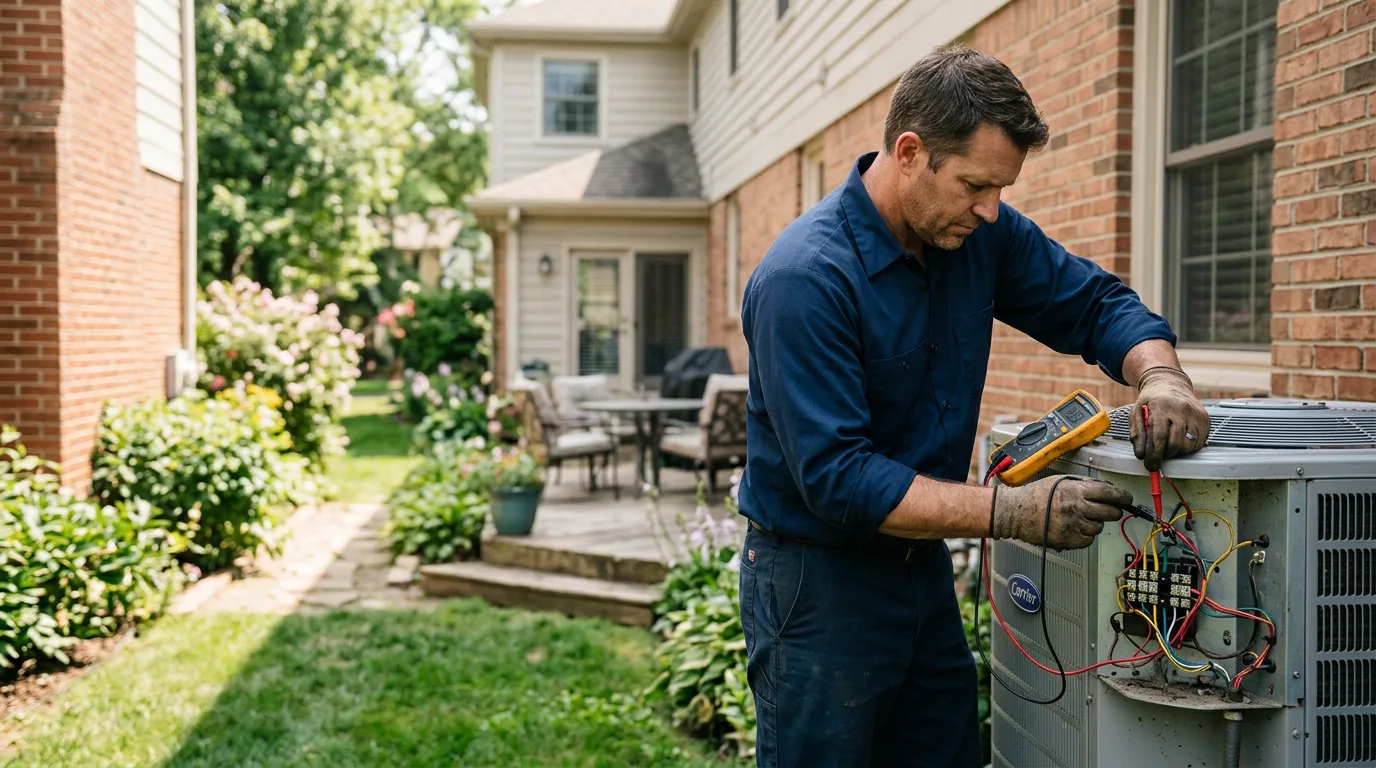 HVAC technician working near Hainesport, NJ